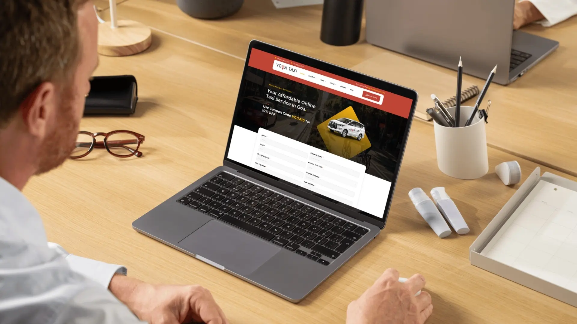 Vgoa Taxi Service - Website Mockup